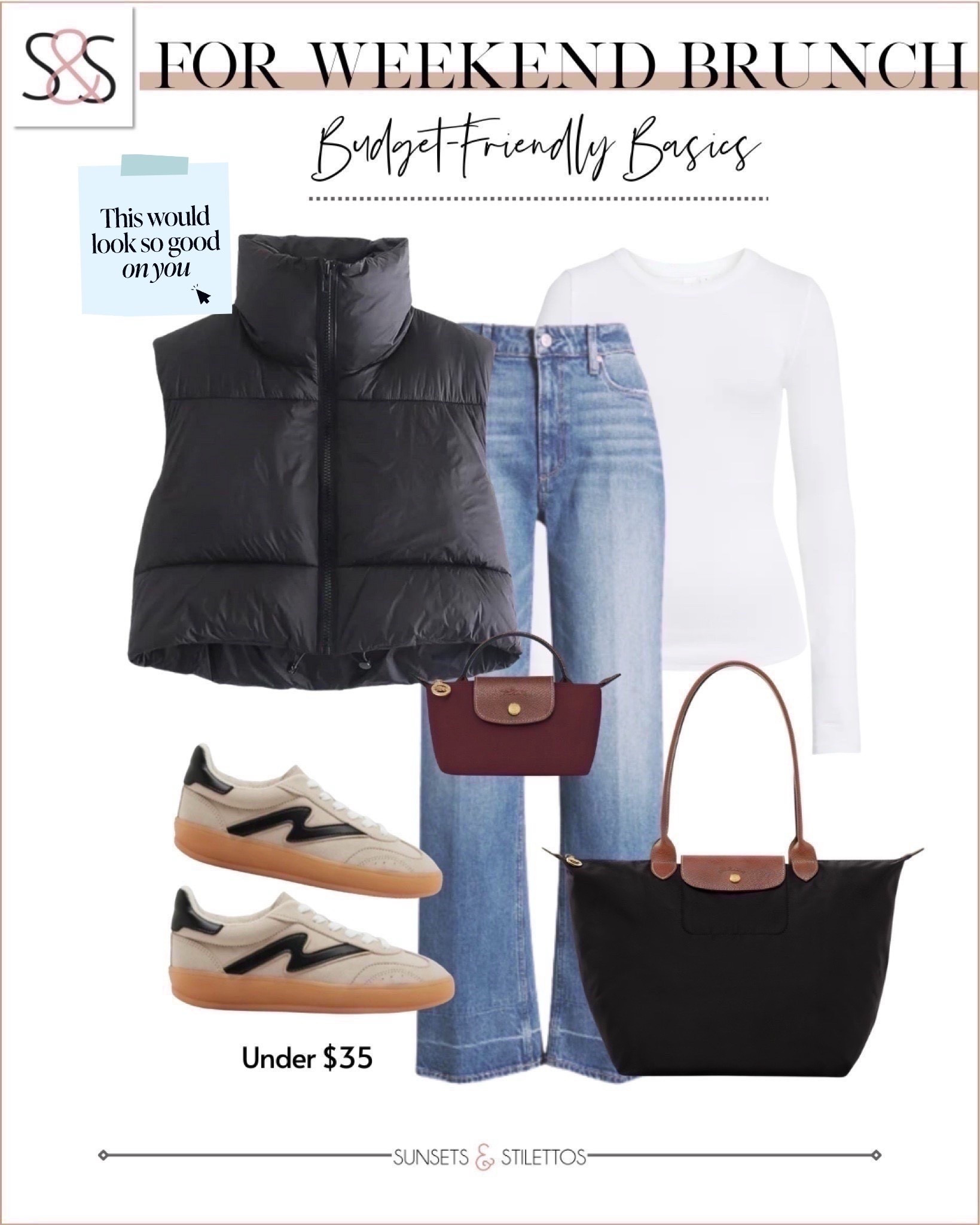 Loving this budget friendly puffer vest with jeans for winter!

Sunsets and stilettos, casual weekend, travel outfit



#LTKSeasonal #LTKOver40 #LTKFindsUnder50