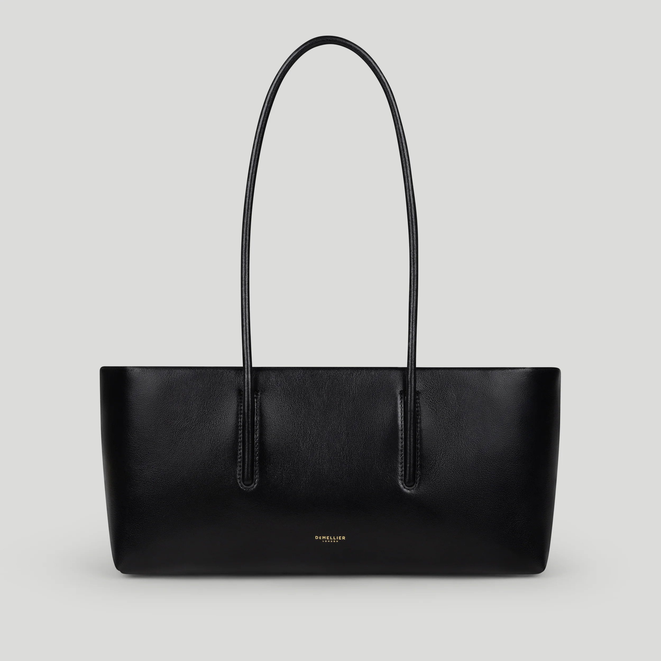 DeMellier The Stockholm Shoulder in Black Fine Grain Leather Shoulder bag | DeMellier