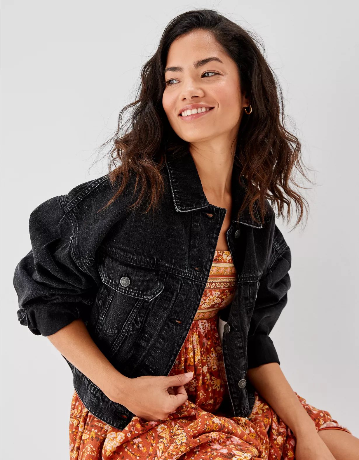 AE Cropped Denim Jacket | American Eagle Outfitters (US & CA)
