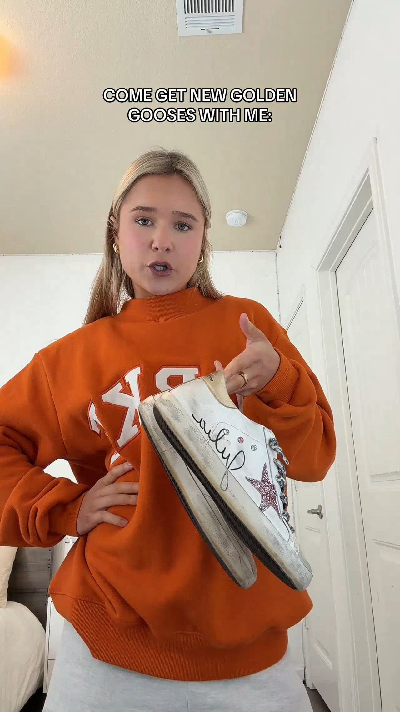 Saved up for these for forever 🥹🥹 SO SO EXITED TO WEAR THEM 🤍 #goldengoose #shopping #vlog #customgoldengoose #haul 

 #LTKHoliday #LTKdayinmylife #LTKselfcare