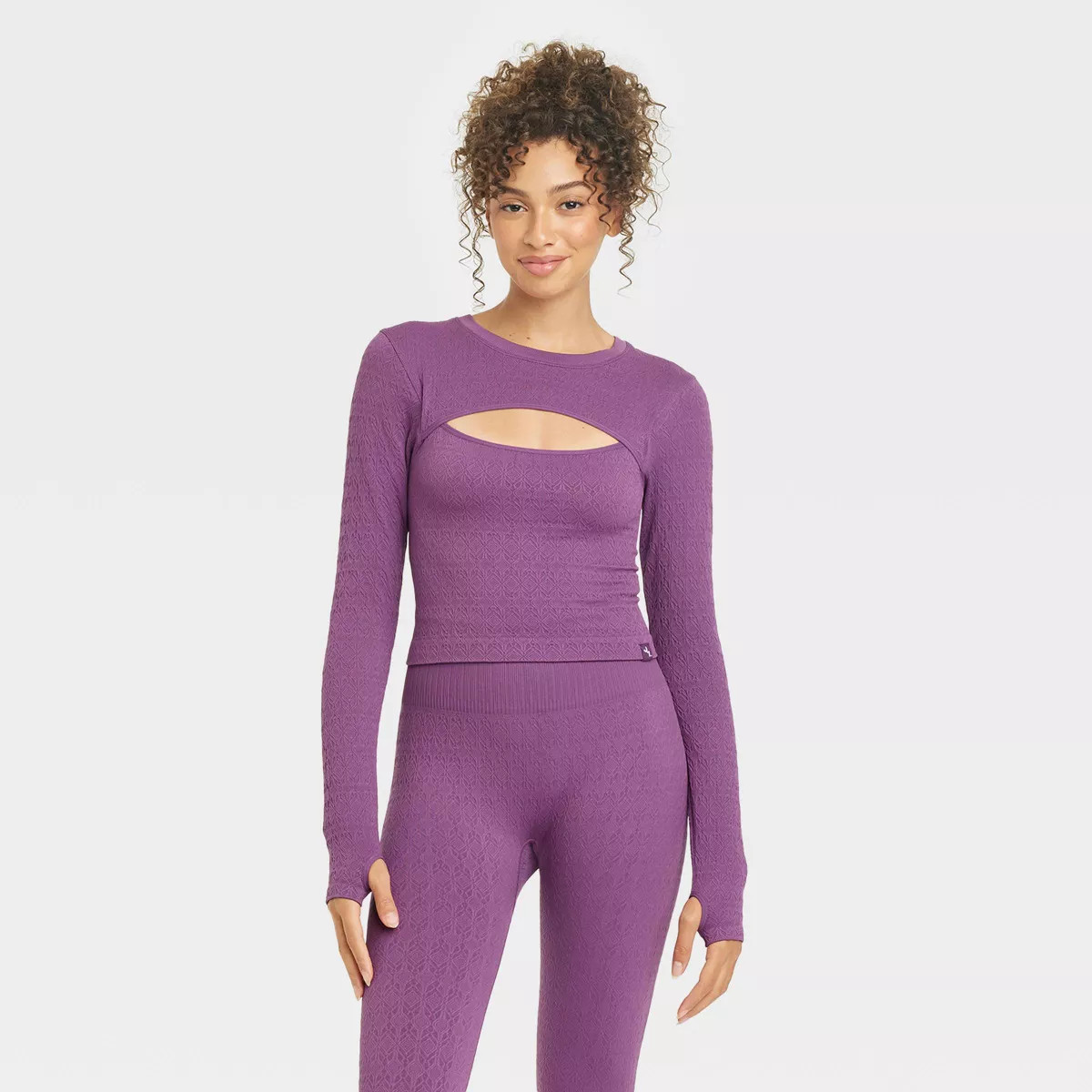 Women's Textured Seamless Long Sleeve Top - JoyLab™ | Target