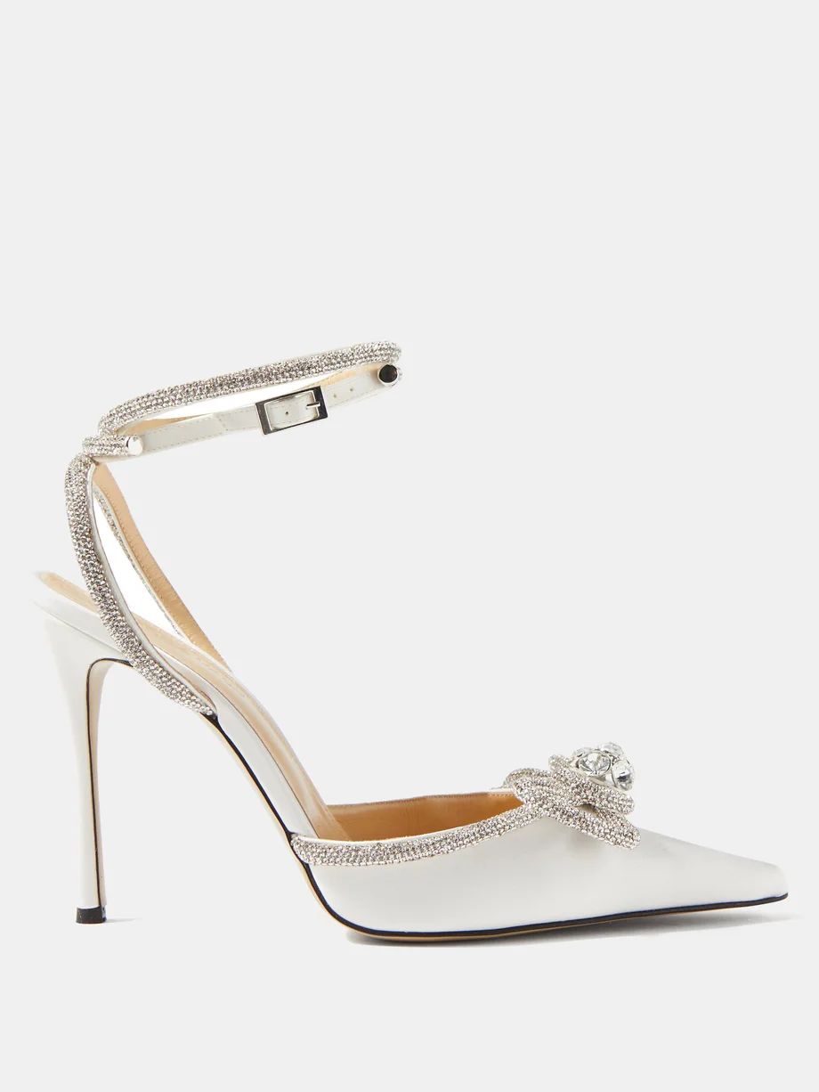 Double Bow crystal and silk-satin pumps | Mach & Mach | Matches (US)