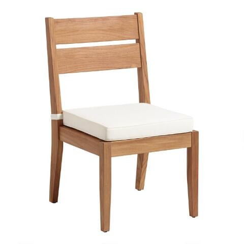 Calero Natural Teak Outdoor Dining Chair Set Of 2 | World Market