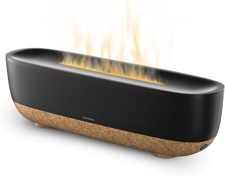 Homedics Fireside Ultrasonic Humidifier, Medium Sized Rooms, Visible Flame-Effect Cool Mist, 0.26... | Amazon (US)