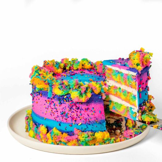 Electric Tie-Dye Layer Cake | Baked by Melissa