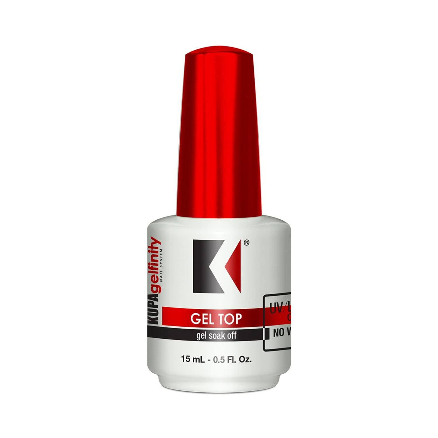 KUPA GelFinity Gel Top Coat Gloss Finish, No-Wipe High Gloss Shine Soak-Off Sealer for UV/LED Gel... | Amazon (US)