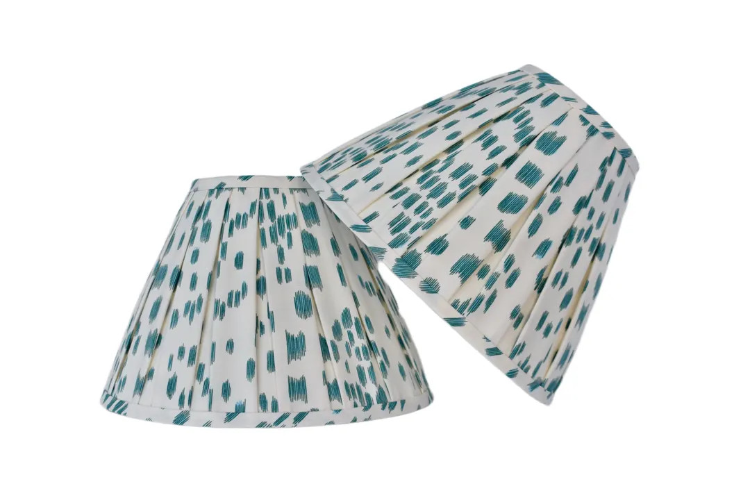 Sold Individually-Aqua Les Touches Lampshade: Box Pleated Sconce Chandelier Shade | Etsy (US)