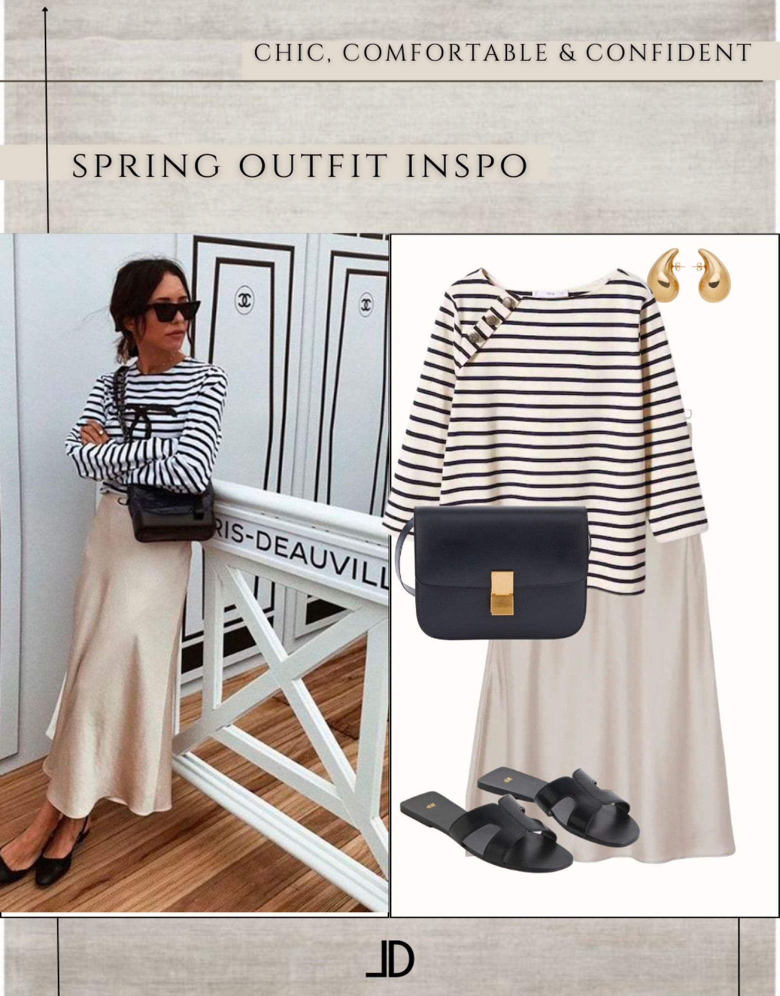 ✨Favorite for inspo later.

Style Recreations

Spring is a season of renewal and rejuvenation, and what better way to celebrate than by updating your wardrobe? If you're looking for a chic, modern, and minimal look this spring, there are a few key essentials that can help you achieve it.

Clean lines and neutral colors
One of the hallmarks of a modern and minimal look is clean lines and neutral colors. This doesn't mean that you have to stick to black and white, but rather that you should aim for pieces that have a streamlined silhouette and a muted color palette. Think of shades like beige, cream, and gray, which are all versatile and can be easily mixed and matched.

For example, a tailored blazer in a neutral shade can be worn over a simple tee and jeans for a chic and effortless look. A midi skirt in a neutral hue can be paired with a tucked-in blouse and loafers for an elegant yet understated outfit.

Tailored pieces
Another essential element of a modern and chic look is tailored pieces. This means investing in pieces that fit you perfectly and flatter your figure. Tailored pieces can help you look polished and put-together, even when you're wearing something as simple as a pair of jeans and a t-shirt.

A great example of a tailored piece is a well-fitting blazer. This can be worn over almost anything, from a dress to a pair of shorts, and instantly elevates the look. Another tailored piece to consider is a pair of trousers that fit you perfectly. Whether you opt for a wide-leg style or a cropped silhouette, a pair of tailored trousers can make you look sleek and sophisticated.

Simple accessories
When it comes to accessories, less is often more. Instead of piling on statement jewelry or wearing a bold scarf, opt for simple and understated pieces. A delicate necklace, a pair of stud earrings, or a classic watch can all add a touch of elegance to your look without overwhelming it.


🥂Remember, always wear what makes you feel confident and comfortable while still being yourself.


#LTKstyletip #LTKunder50 #LTKunder100