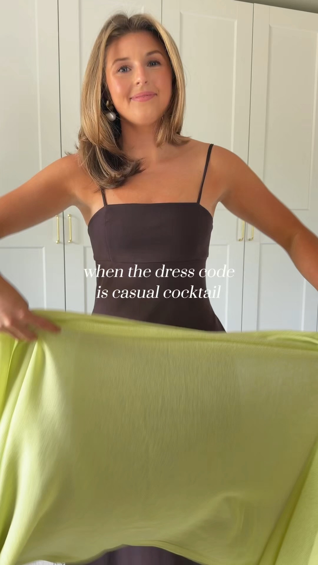 Casual cocktail outfit idea! Wearing a S in dress