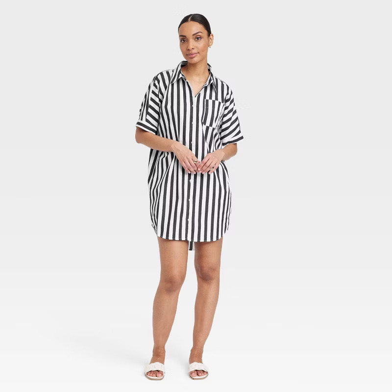 Women's Short Sleeve Shirtdress - A New Day™ | Target
