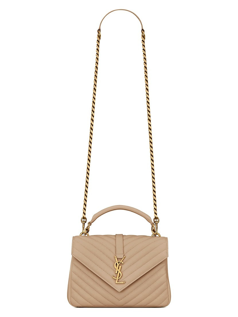 College Medium Chain Bag In Quilted Leather | Saks Fifth Avenue