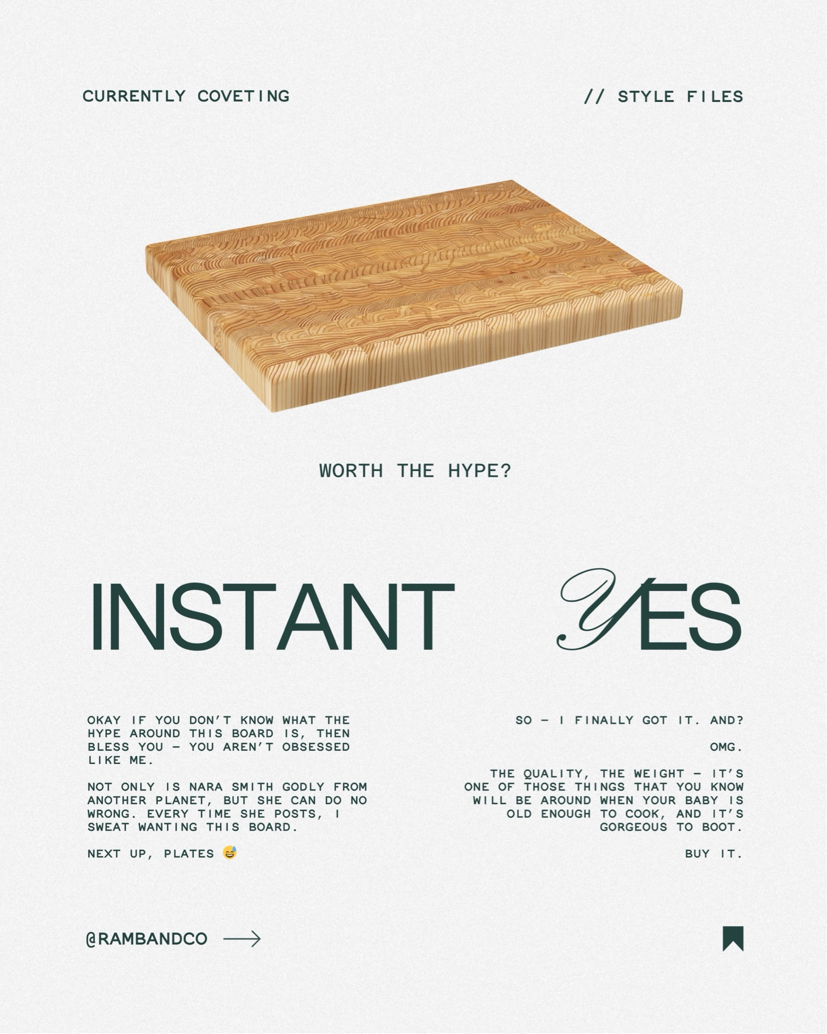 The cutting board of DREAMS. #narasmith #larchwood #williamssonoma #giftguide

#LTKHome #LTKFamily #LTKGiftGuide