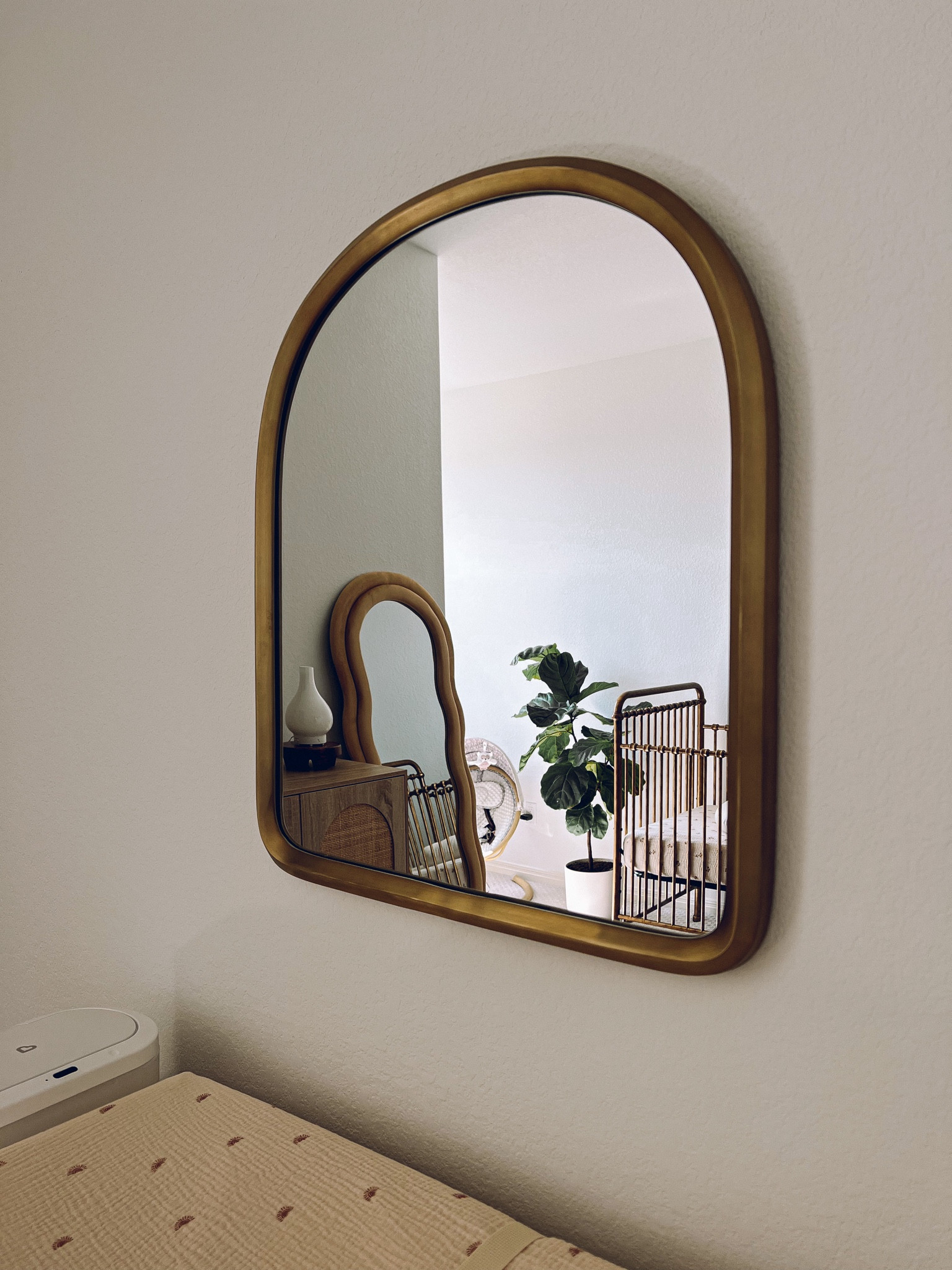 nursery decor | nursery inspo | arched mirror | brass mirror | baby room | nursery furniture | vintage style

#LTKhome #LTKunder100 #LTKbaby