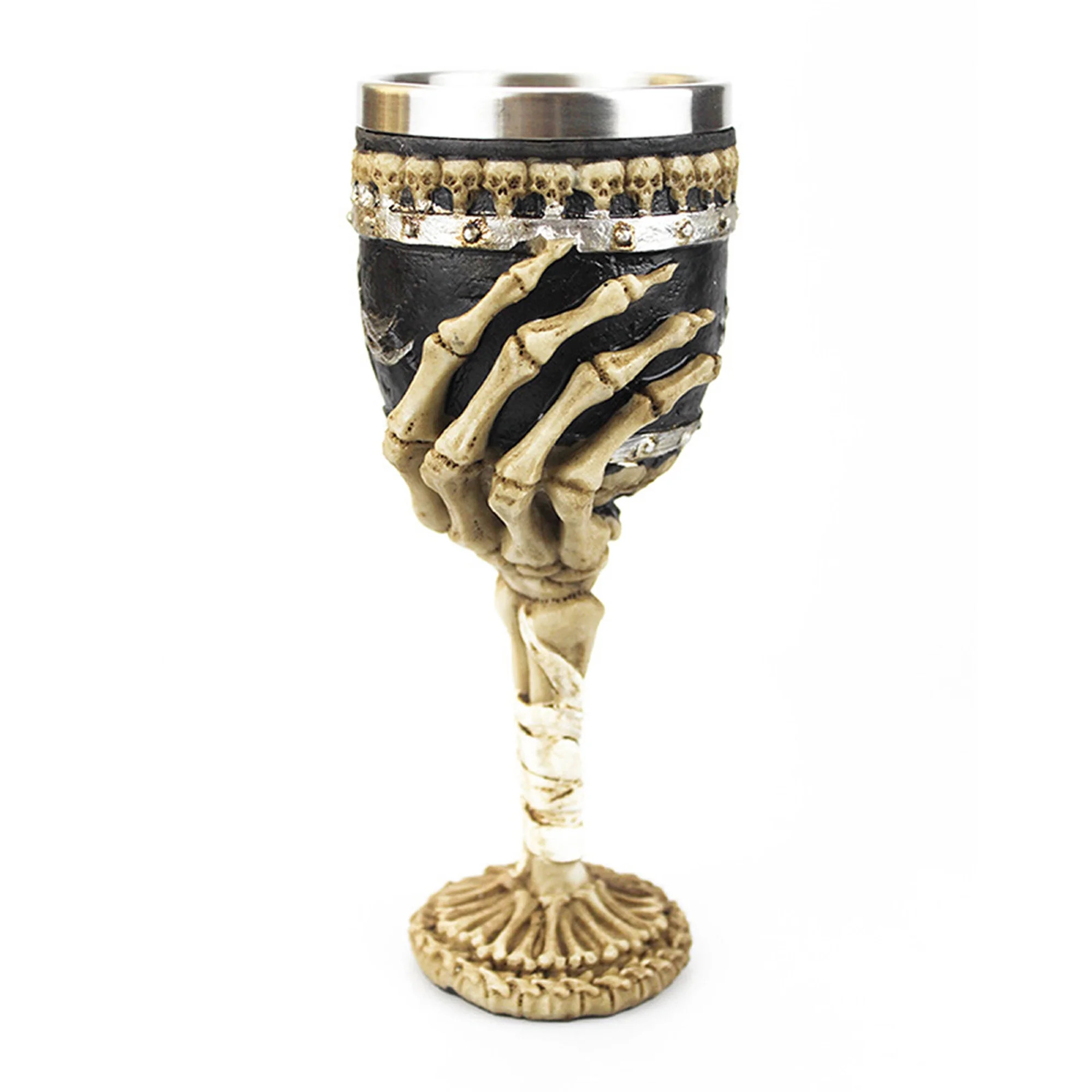 Halloween Goblet with Skull Shape, Resin Stainless Steel Wine Cup Halloween Skeleton Wine Glass N... | Walmart (US)