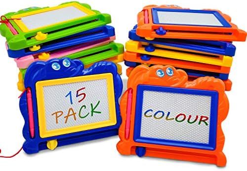 15 Piece Mini Magnetic Drawing Board for Kids - Travel Size Erasable Doodle Board Set - Small Dra... | Amazon (US)