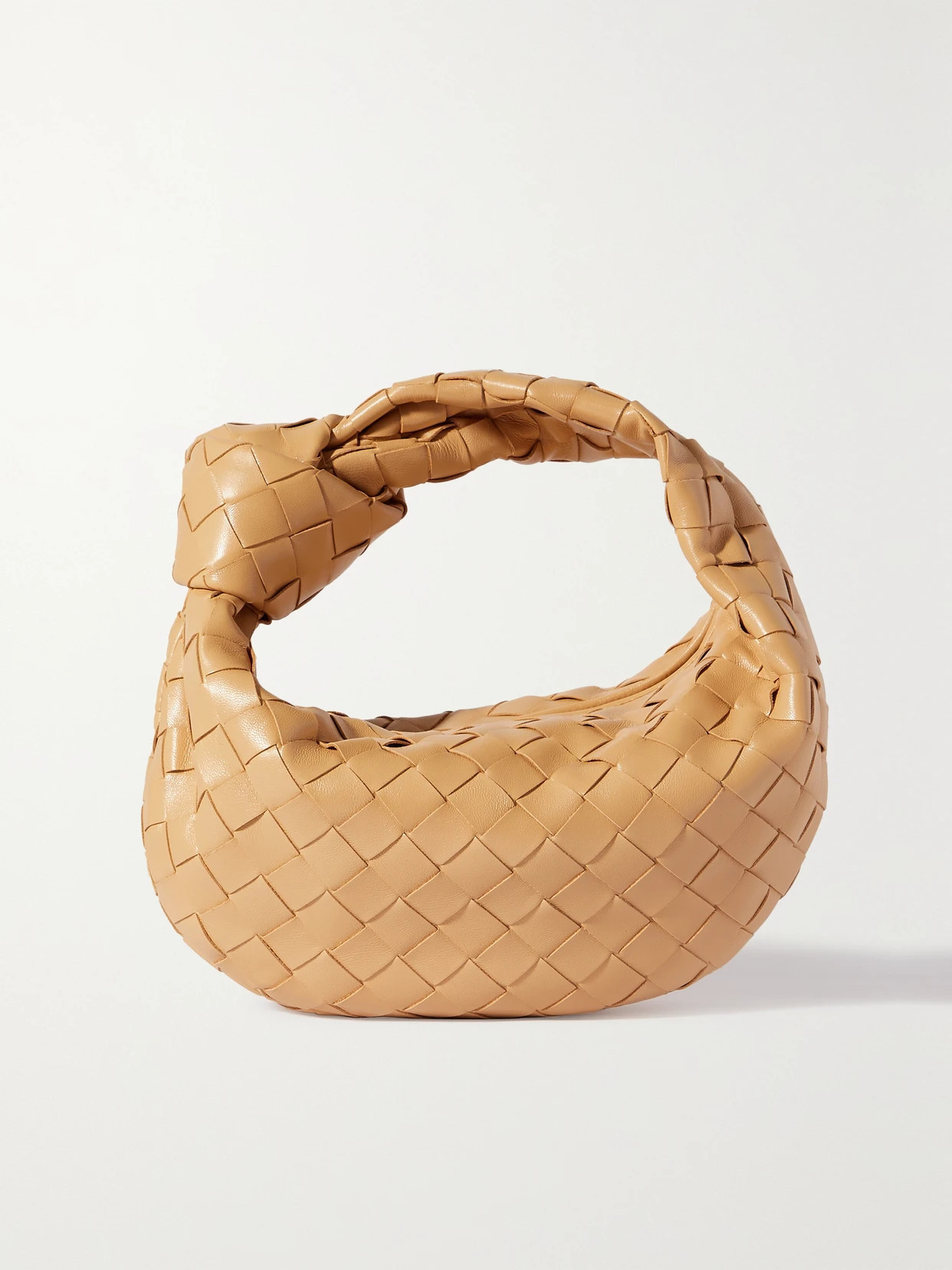 Bottega Veneta - Jodie Mini Knotted Intrecciato Leather Tote - Beige | NET-A-PORTER (UK & EU)