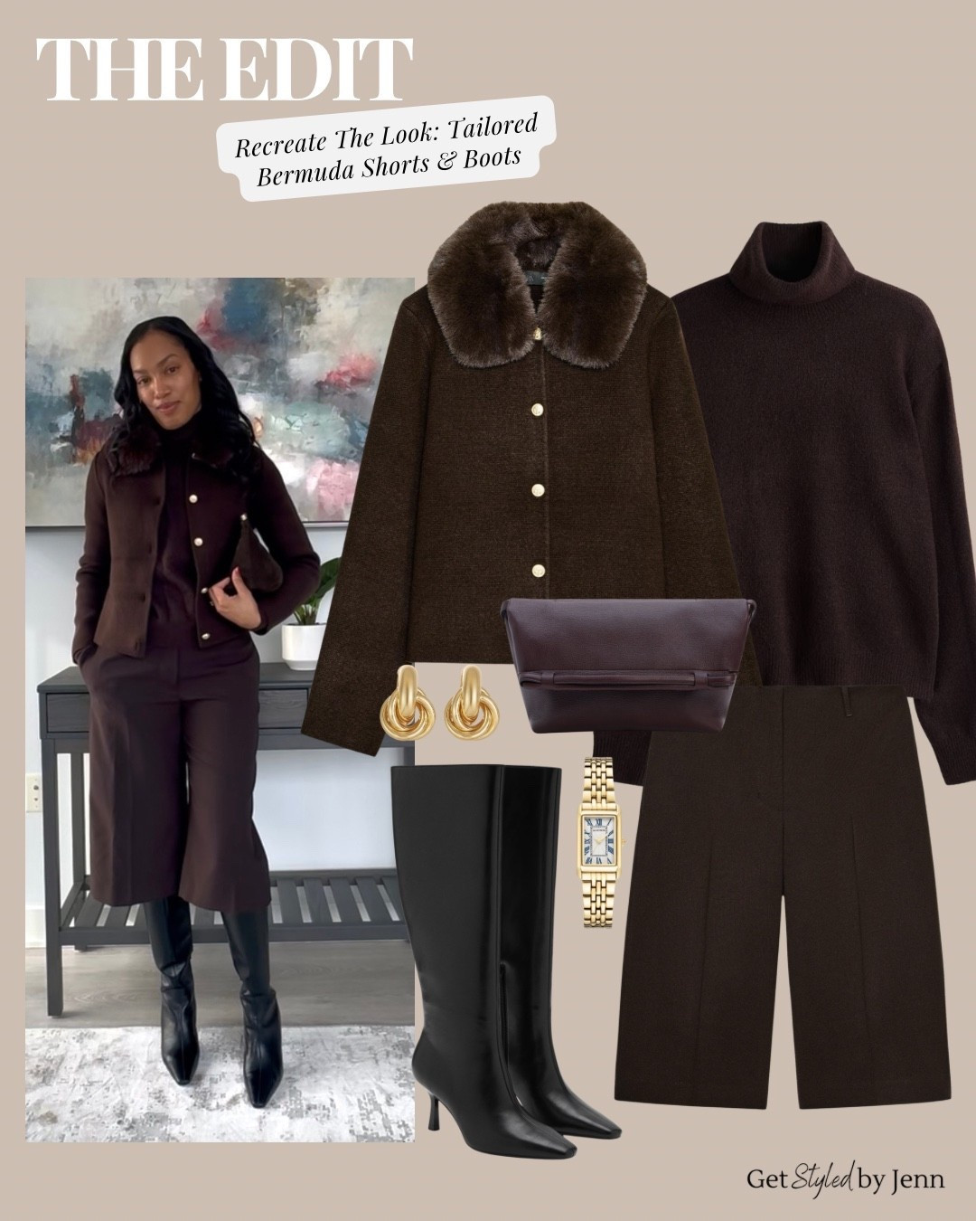 This is how tailored shorts move from trend to real life.

The longer cut keeps it flattering, the boots ground it, and the layers do the work so you don’t have to. Perfect for days when jeans feel boring but full tailoring feels like too much.

These are the pieces that quietly upgrade your closet.

#LTKootd #LTKSeasonal #LTKWorkwear