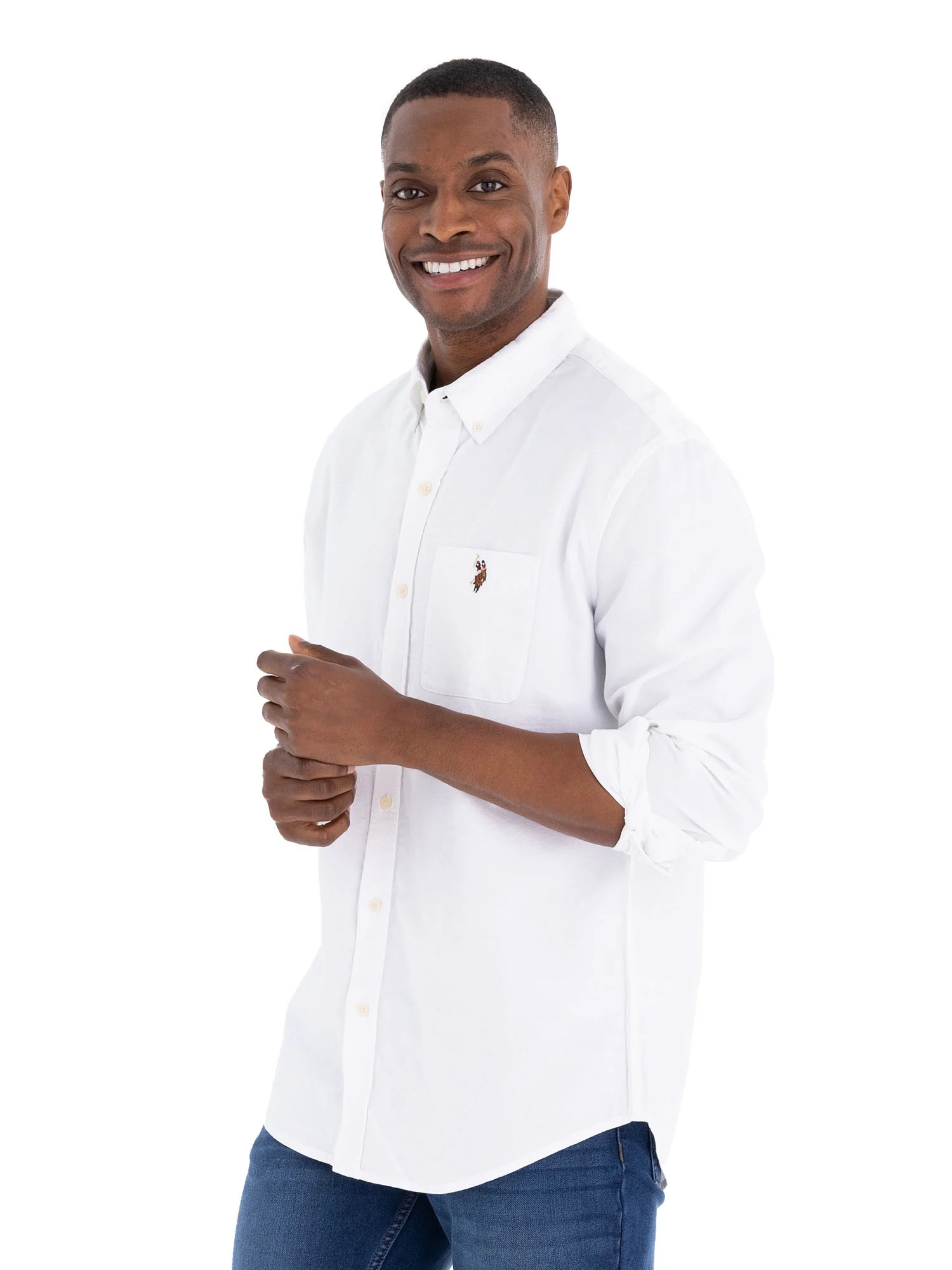 U.S. Polo Assn. Men's Long Sleeve Buttondown Shirt | Walmart (US)