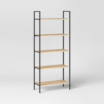 72" Loring 5 Shelf Ladder Bookshelf Vintage Oak - Threshold™ | Target