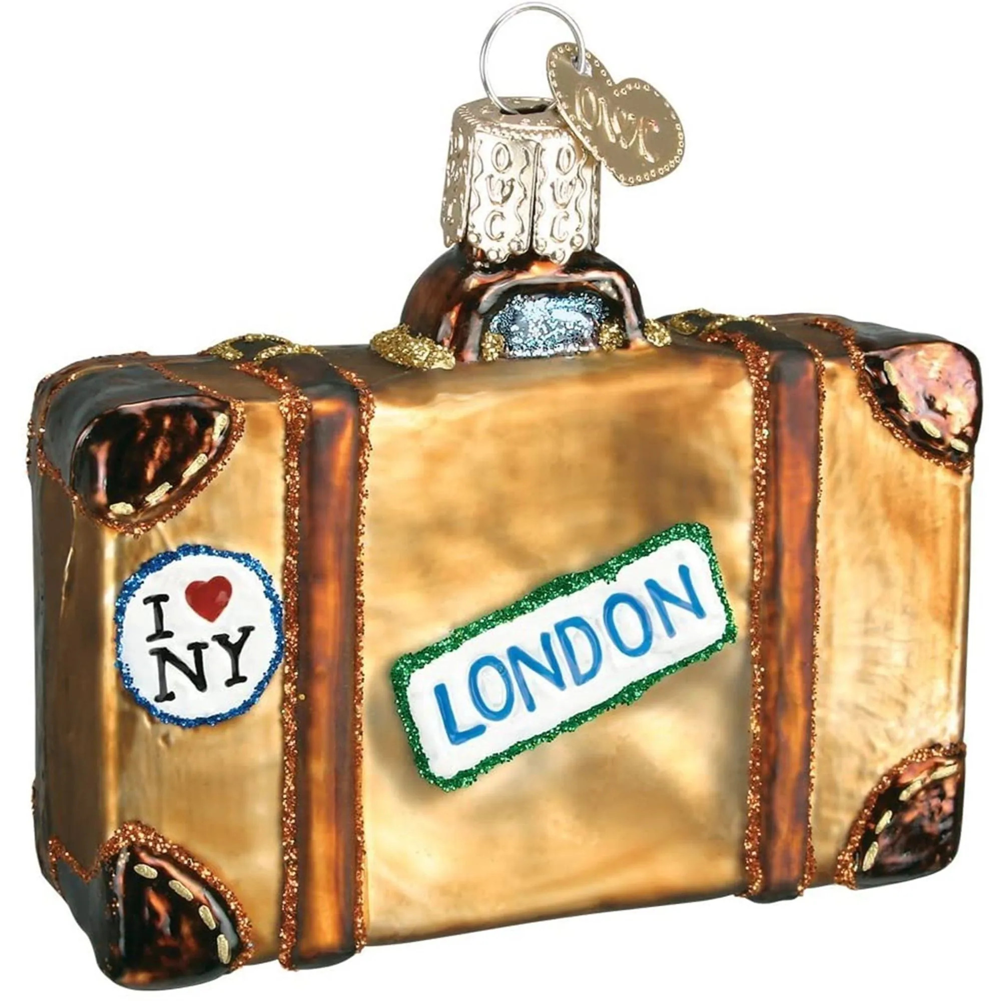 Old World Christmas Glass Blown Christmas Ornament - Suitcase one_size | 729343321053 | Lowe's