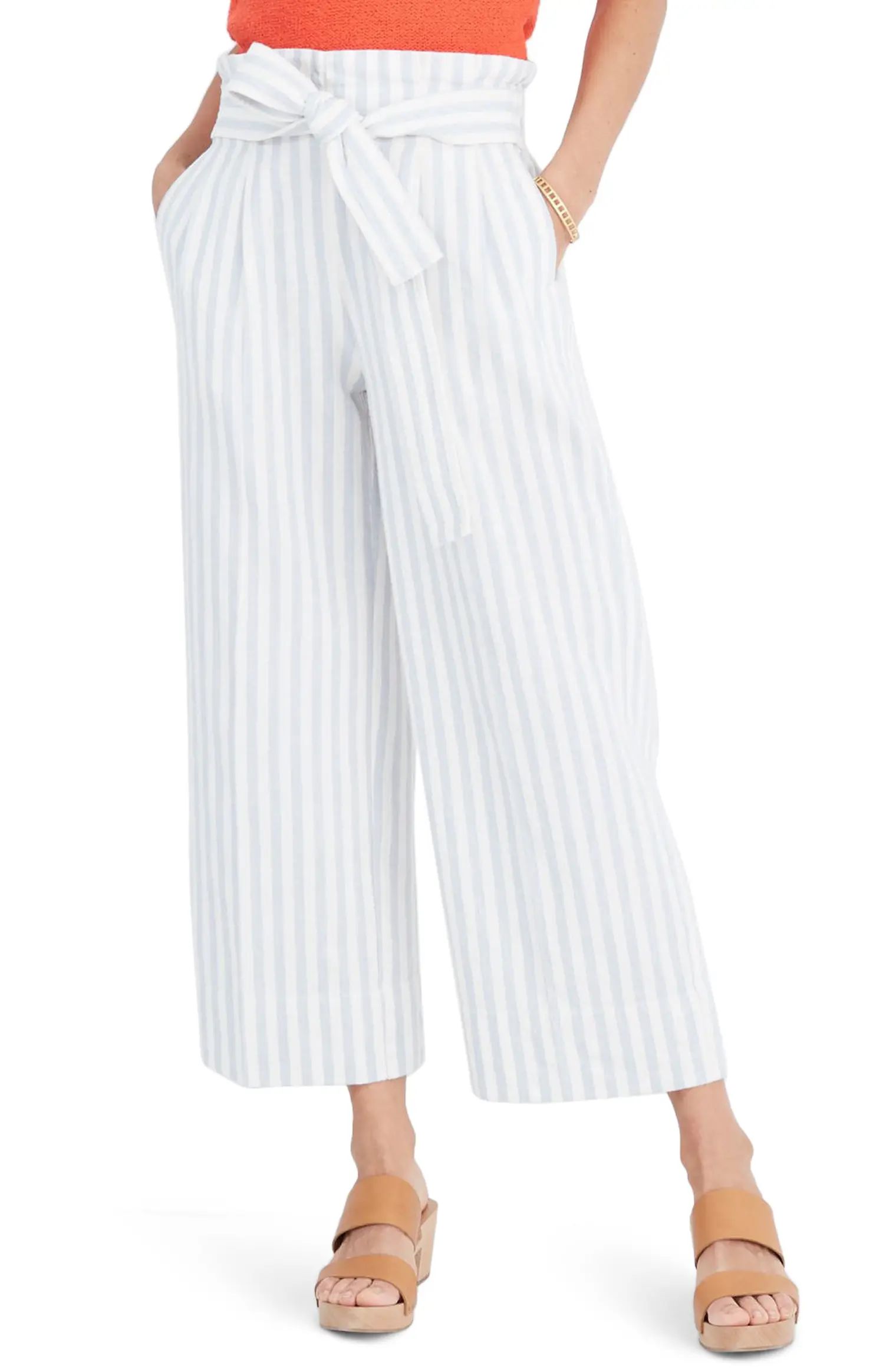 Bayside Stripe Paperbag Waist Pants | Nordstrom