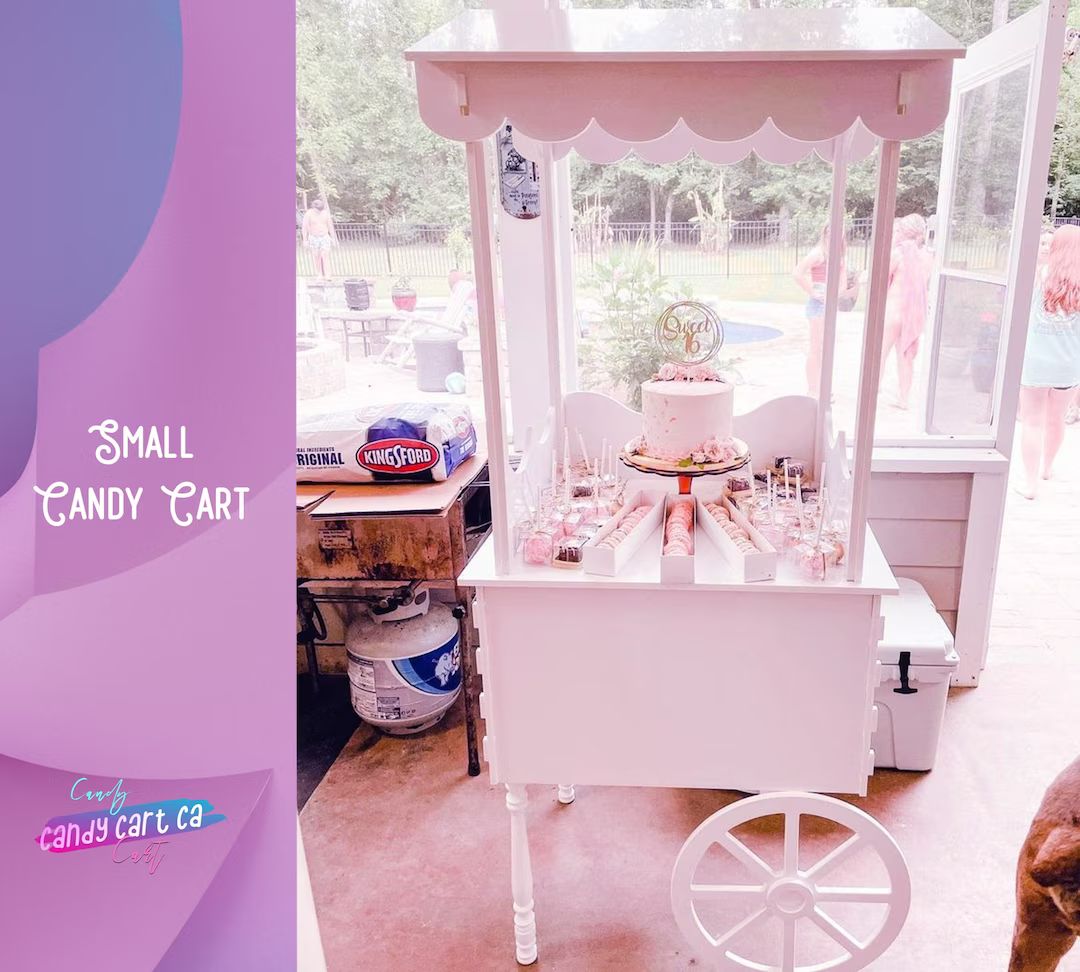 Candy Cart | Sweet Cart on decorative wheels| small Candy Cart | Cake stand mini Bar | Party Deco... | Etsy (US)