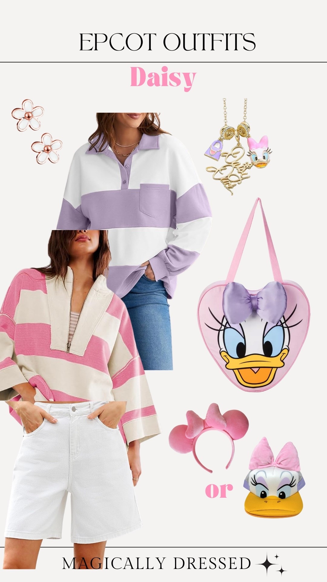 Daisy Duck outfit idea 💜🌼 A trendy Disney park outfit inspired by Daisy Duck’s bold, feminine style. Perfect for Disney trips, character days, and stylish park photos with a fashionable Disney vibe.

#LTKTravel