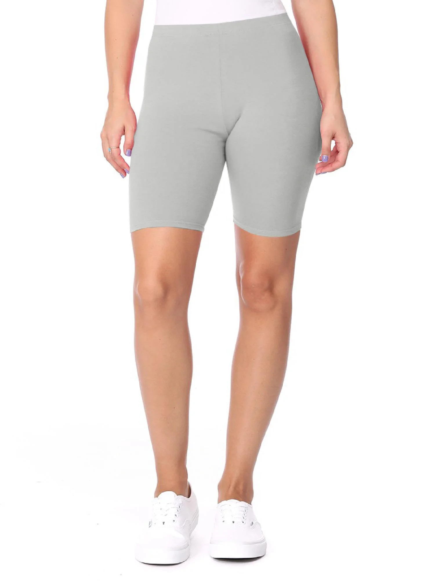 MOA COLLECTION Women's Activewear Solid Workout Cycling Yoga Running High Waist Pants Biker Short... | Walmart (US)