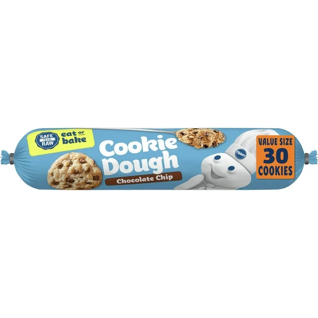 Pillsbury Eat or Bake Refrigerated Cookie Dough, Chocolate Chip, Value Size, 30 oz | Walmart (US)