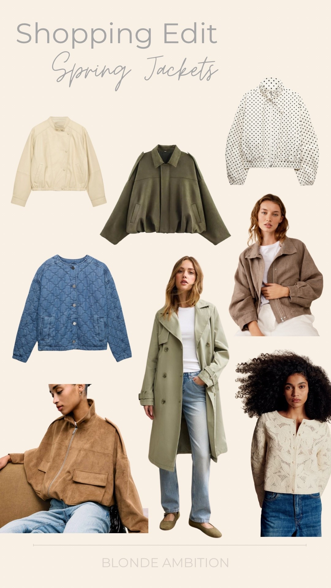 The best spring jackets on the high street this season 🌼🧥

Denim Bomber / Khaki Suede Bubble Hem Bomber Jacket / Khaki Trench Coat / Butter Yellow Leather Jacket / Linen Bomber Jacket / Tan Suede Jacket / Crochet Cardigan

#LTKuk #LTKeurope #LTKspring