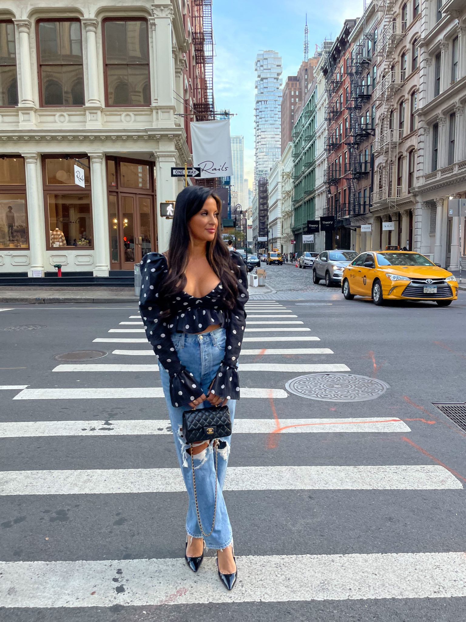 Agolde jeans Dior sling back pumps Chanel mini classic flap

#LTKstyletip #LTKunder100