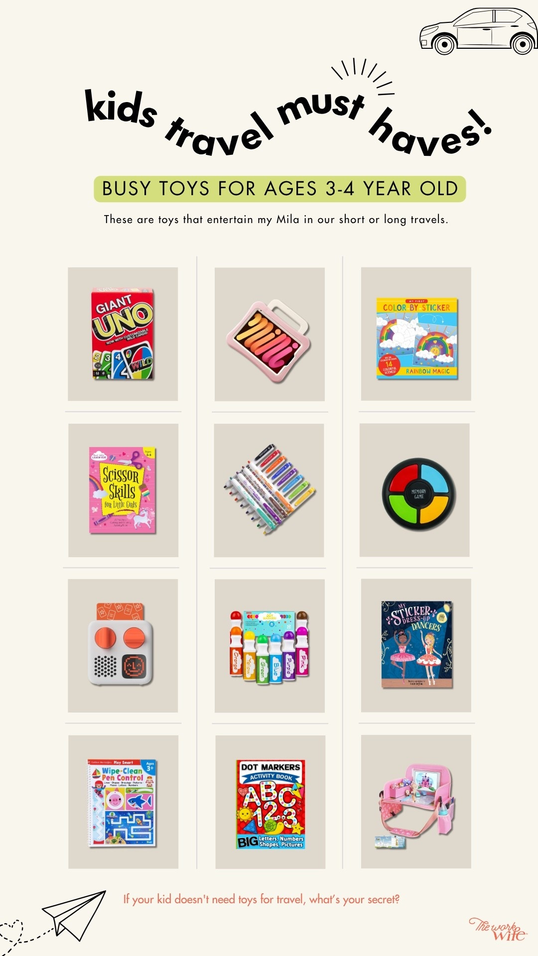 Friends, we did our little version of TSITP when me & 9 friends rented out a summer house with our 7 kids. It was a 6-hour road trip and honestly, I was stressing about how to keep my toddler (while taking care of our newborn!) busy in a car seat for that long. But we made it! 

Here are the products to everything I packed so you can benefit from my hours of research 😅

#LTKmomlife #LTKTravel #LTKKids