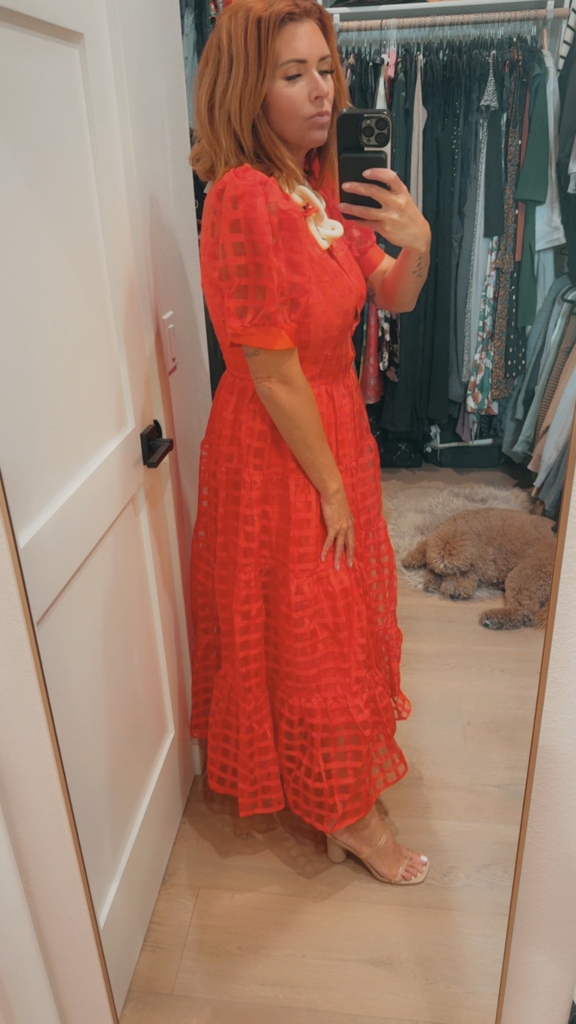 Bright red maxi dress 💃 Wedding guest | puff sleeves 

#LTKOver40 #LTKSeasonal #LTKPetite