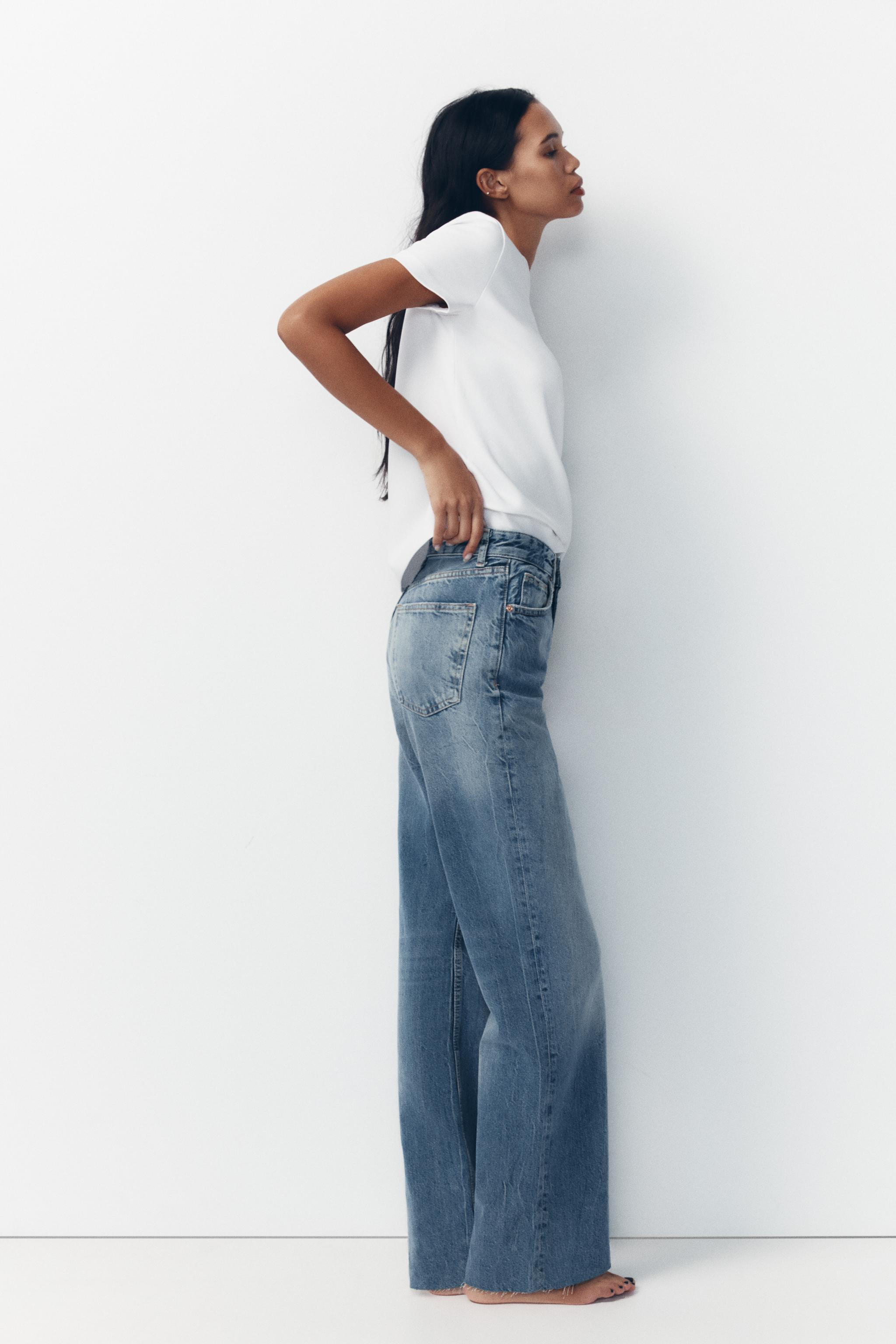 TRF HIGH RISE WIDE LEG JEANS | Zara US