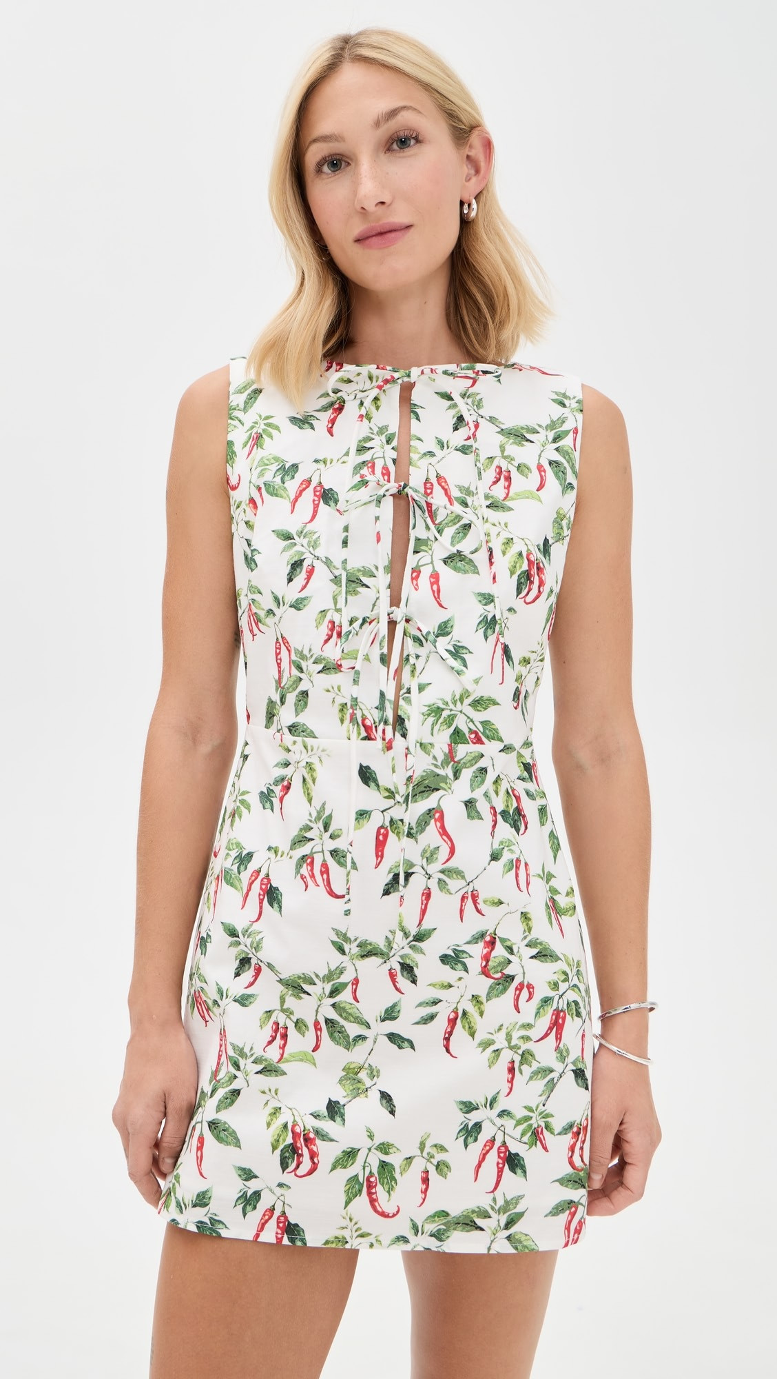 Chili Print Tie Front Mini Dress | Shopbop