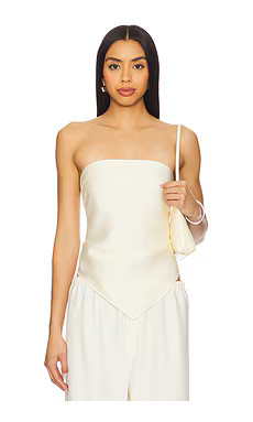 Enza Costa Fluid Twill Scarf Top in Antique Cream from Revolve.com | Revolve Clothing (Global)