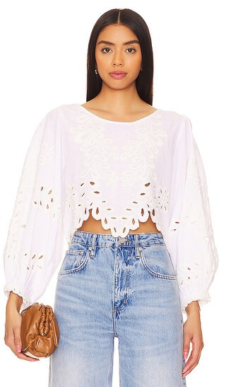 Oleander Top in Ivory | Revolve Clothing (Global)
