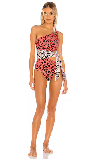 Rae One Piece in Baby Pink & Love Red | Revolve Clothing (Global)