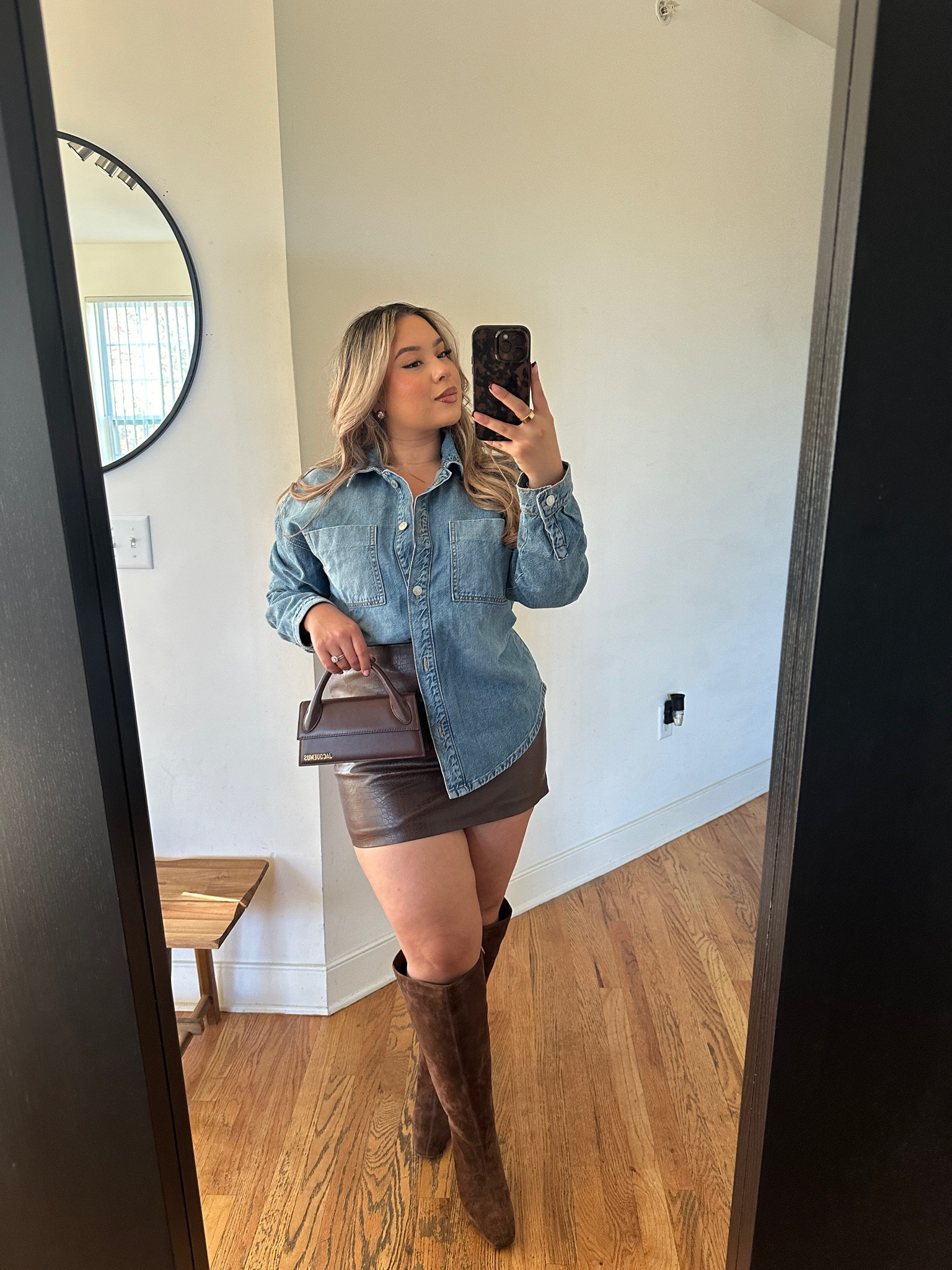 Fall/Thanksgiving Outfit Inspo🤎

Denim Top: M
Skirt: L(Has stretch) 

#LTKMidsize #LTKSeasonal #LTKStyleTip