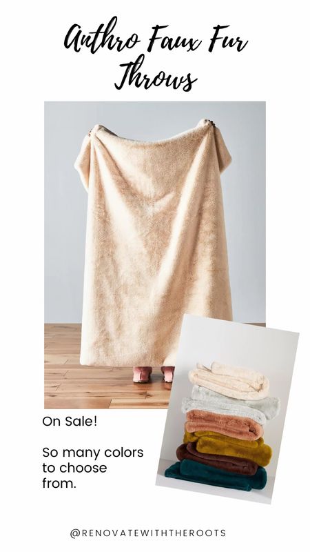 Anthropologie Faux Fur Throw!  These are such a great size and come in tons of colors.  Would make such a great cozy gift.  On major sale right now! 

#LTKsalealert #LTKGiftGuide #LTKfindsunder100