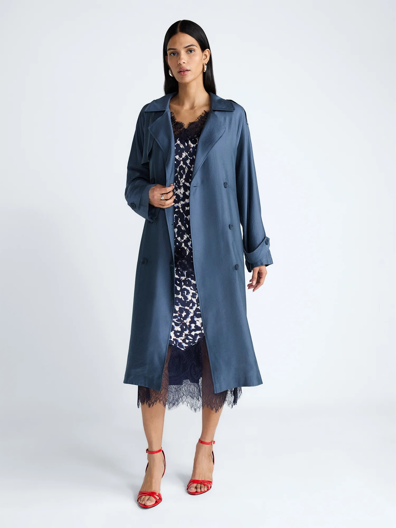 Devil Wears Prada Scoop Collection Women’s and Women's Plus Trench Coat, Sizes XS-4X | Walmart (US)