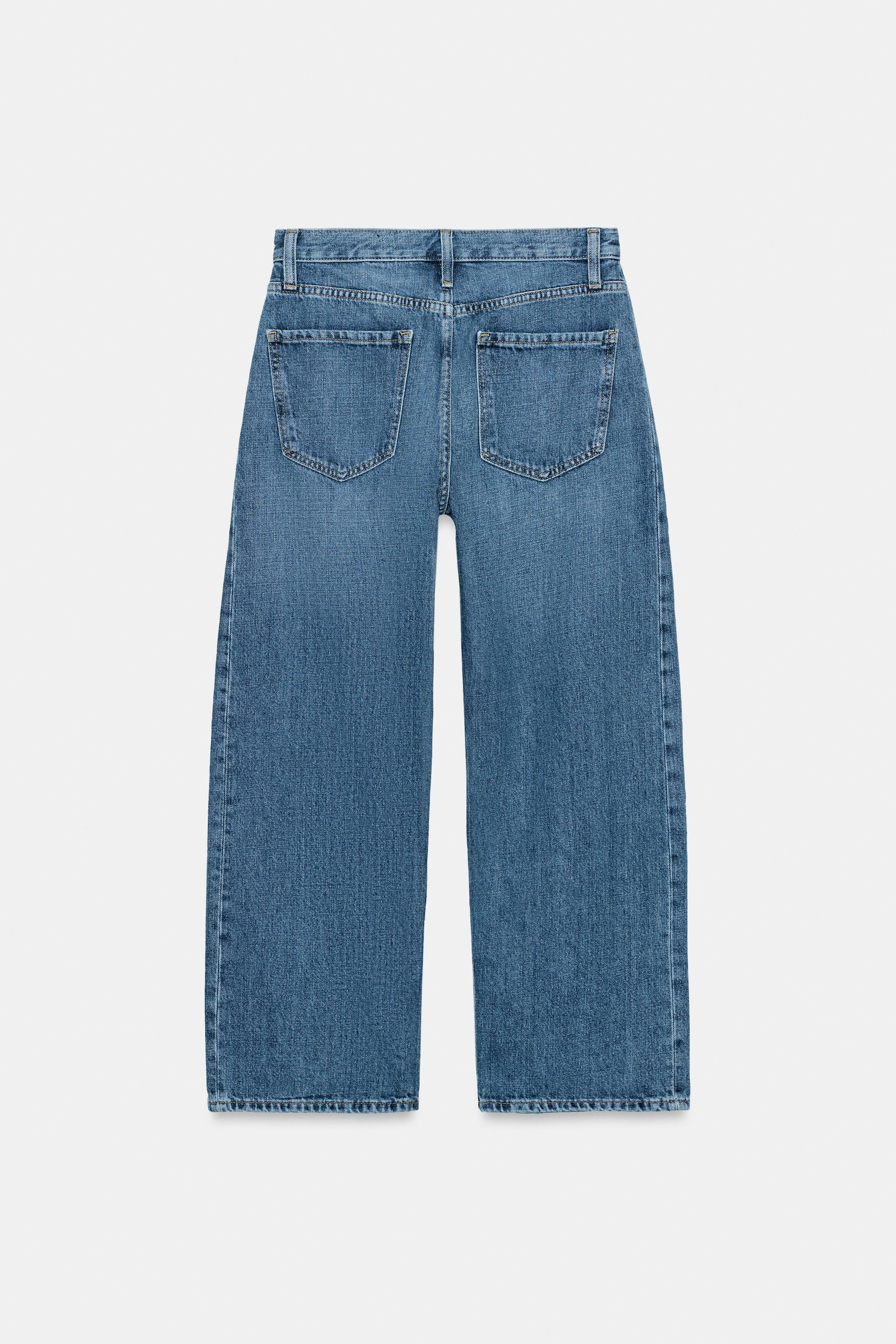 ZW COLLECTION ANKLE RELAXED FIT MID-WAIST JEANS | Zara US