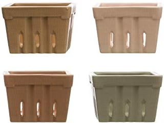 Creative Co-Op Square Stoneware (Set of 4 Colors) Berry Baskets, Multicolor : Amazon.ca: Home | Amazon (CA)