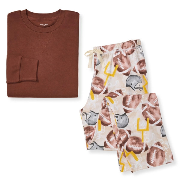 Football Season Organic Matching Family Pajamas | Burts Bees Baby