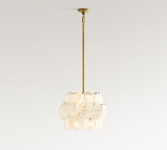 Riviera Glass Disc Pendant (16") | Pottery Barn (US)