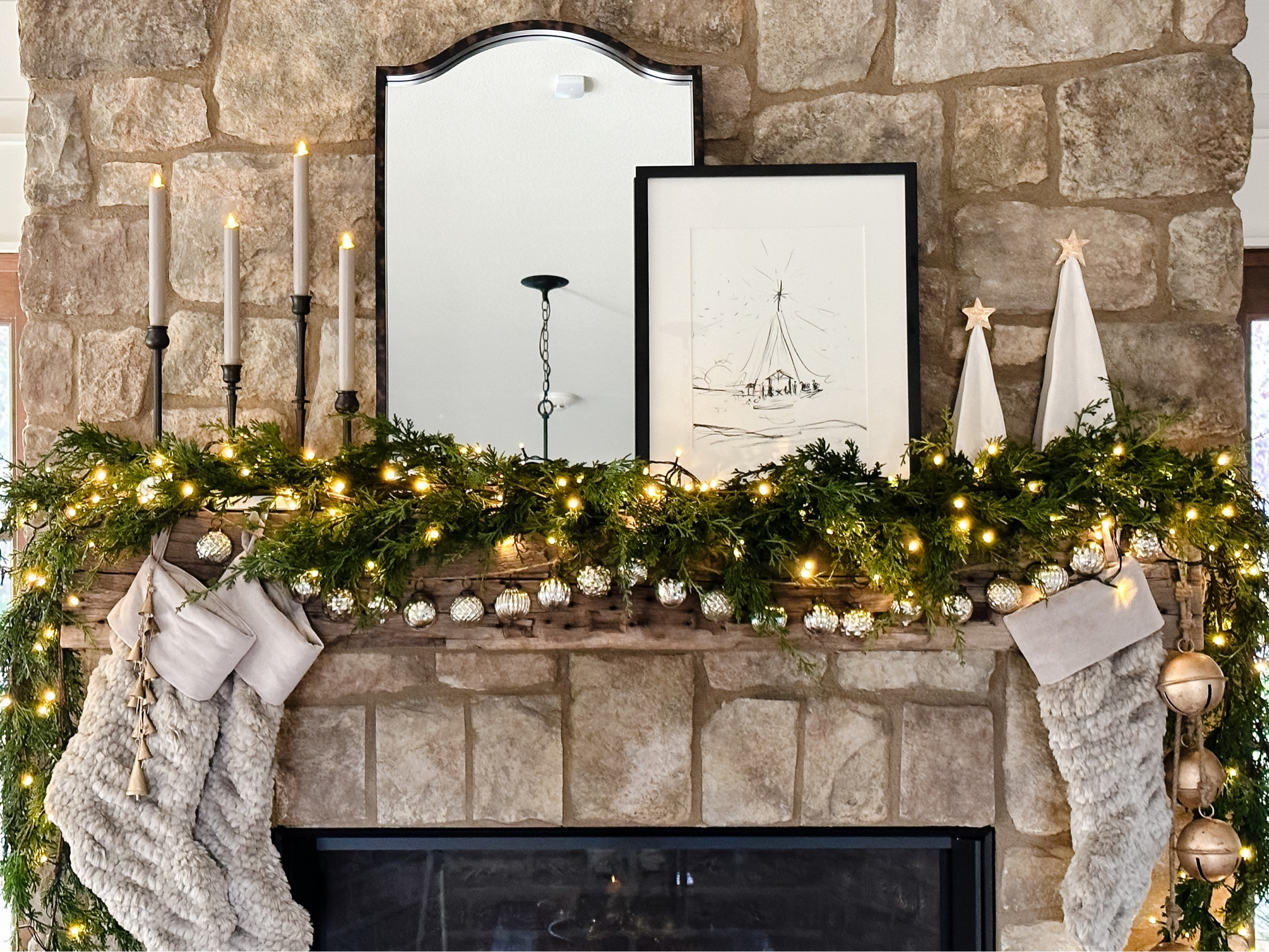 A closer look at my holiday mantle 

#LTKHoliday #LTKfindsunder100 #LTKhome