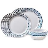 Corelle Everyday Expressions 12-Pc Dinnerware Set, Service for 4, Durable and Eco-Friendly, Highe... | Amazon (US)