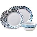 Corelle Everyday Expressions 12-Pc Dinnerware Set, Service for 4, Durable and Eco-Friendly, Highe... | Amazon (US)