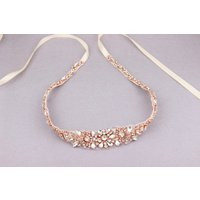 Rose Gold Rhinestone Bridal Belt Crystal Wedding Sash Dress Accessory | Etsy (US)