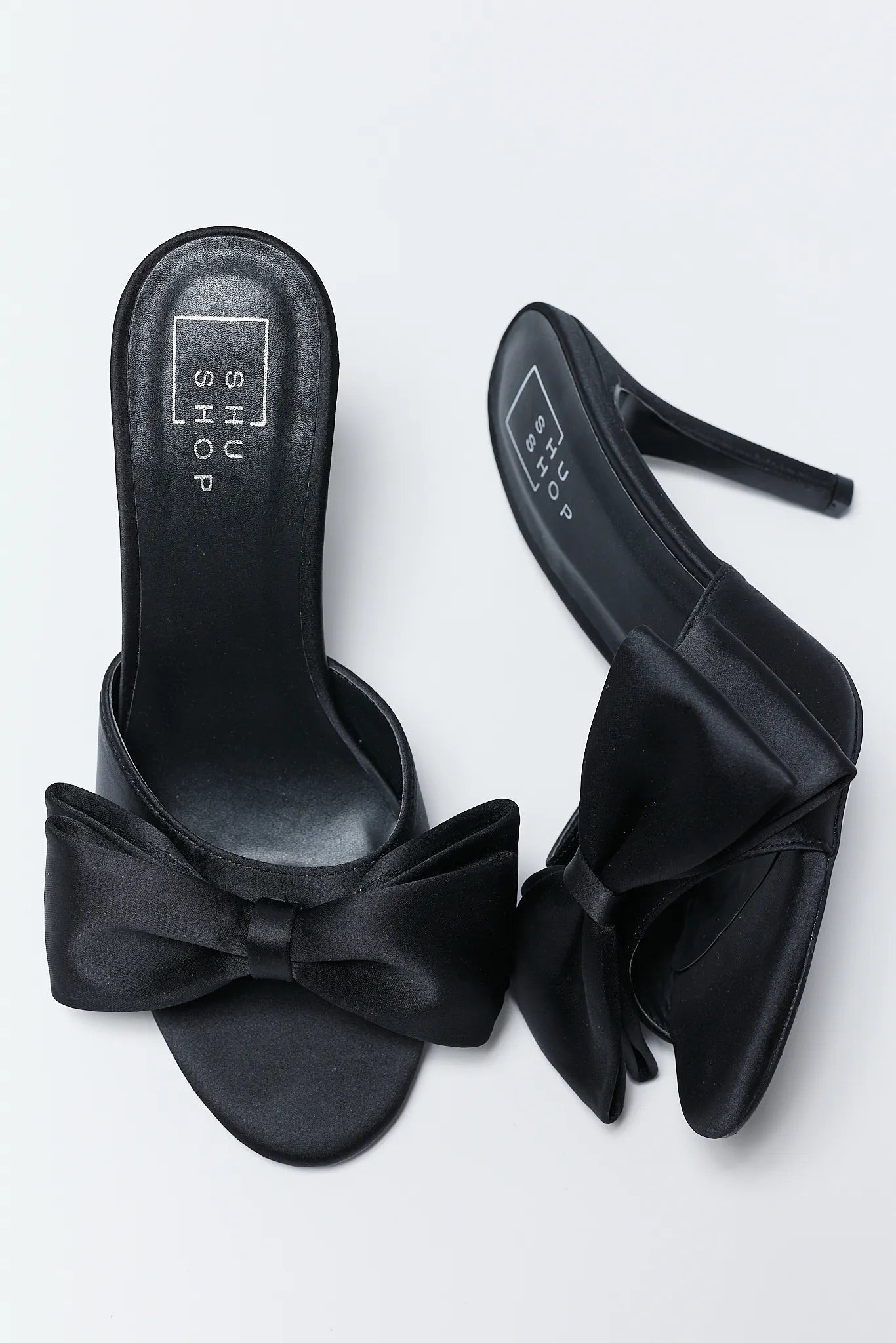 Elena Black Bow Heels | Avara